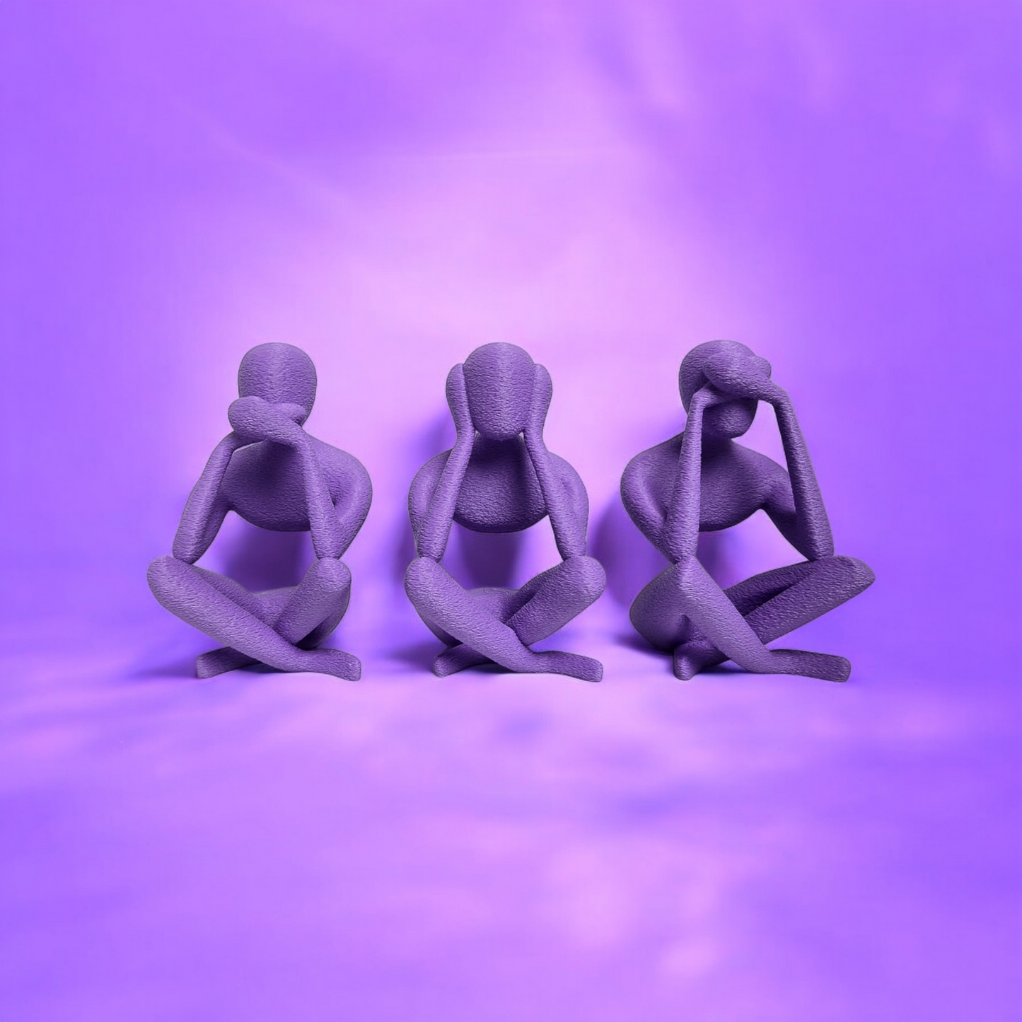 Taub, stumm und blind - Statuen Set