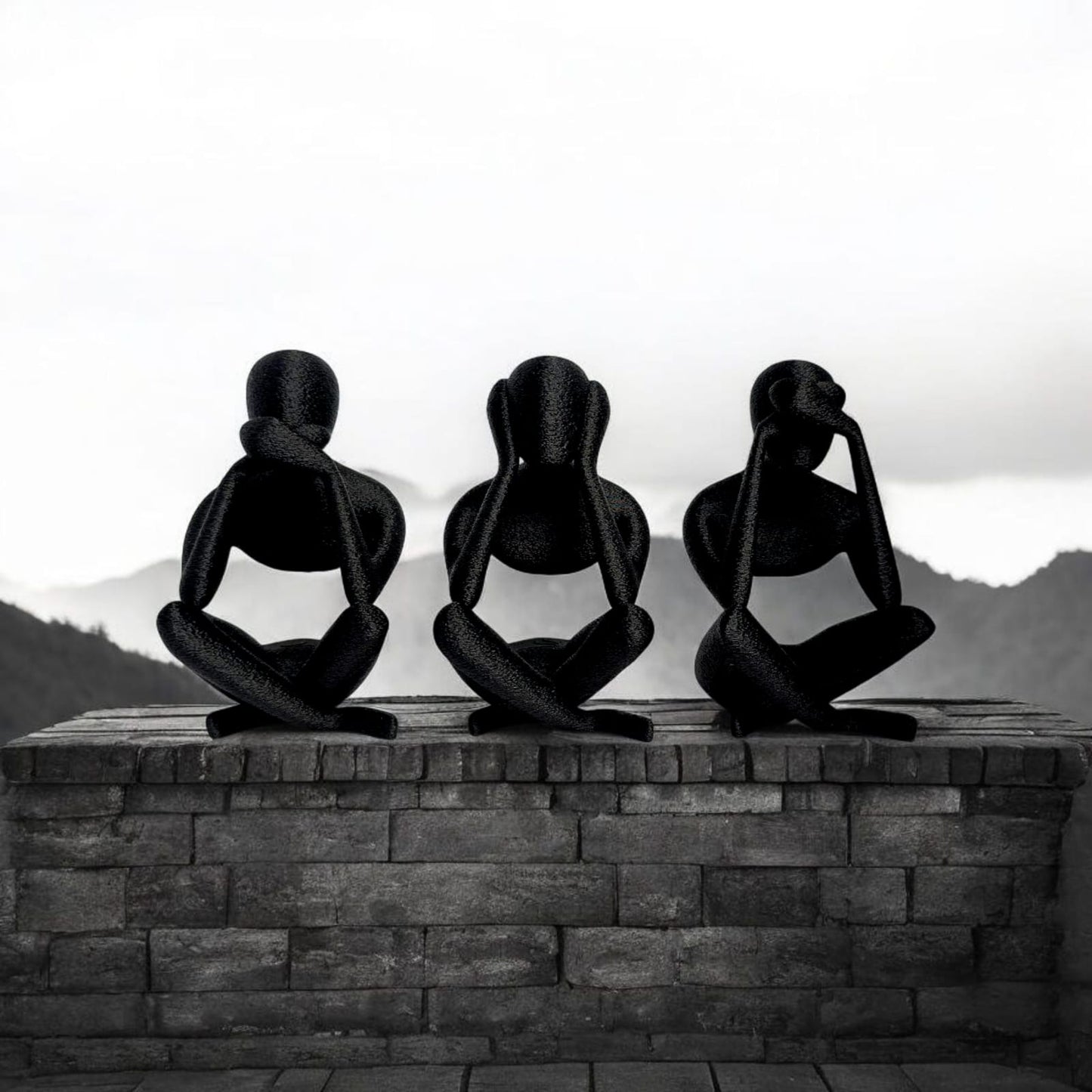 Taub, stumm und blind - Statuen Set